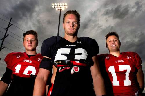 Steve Griffin  |  The Salt Lake Tribune

University of Utah football players and cousins Sam, Jason and Alex Whittingham following practice at the Eccles Football Center on the University of Utah campus in Salt Lake City, Tuesday, September 15, 2015.