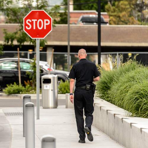 Trent Nelson  |  The Salt Lake Tribune
Former Salt Lake City Police Chief Chris Burbank walks off after speaking to reporters about his departure in front of the Public Safety Building in Salt Lake City Thursday June 11, 2015.