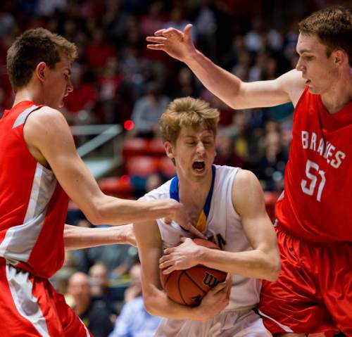 Trent Nelson  |  The Salt Lake Tribune
 as Bountiful faces Orem High School in the 4A state championship boys basketball game at the Huntsman Center in Salt Lake City, Saturday, March 8, 2014.