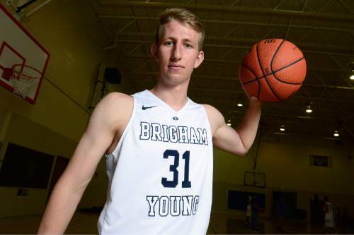 Scott Sommerdorf   |  The Salt Lake Tribune
BYU F Braiden Shaw, at BYU, Wednesday, October 14, 2015.