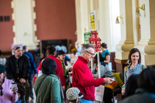 Chris Detrick  |  The Salt Lake Tribune
Shoppers at the Winter Market at the Rio Grande Depot Saturday November 7, 2015.  The Winter Market runs from 10 a.m. to 2 p.m. every other Saturday through April.