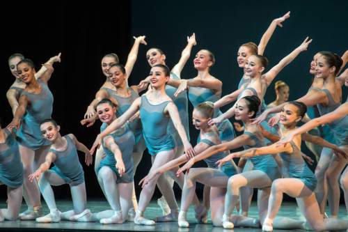 Chris Detrick  |  The Salt Lake Tribune
Students in the Ballet West Academy perform during a dress rehearsal of "Iconic Classics," at the Capitol Theatre Thursday November 5, 2015.  Iconic Classics, Ballet West's Season Opener, will feature some of the most important ballets from quintessential choreographers of the 20th Century. A dazzling triple bill, Iconic Classics takes the stage November 6 – 14 for just seven performances at the Janet Quinney Lawson Capitol Theatre.