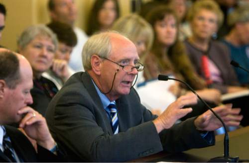 Al Hartmann  |  The Salt Lake Tribune

Representative Lynn N. Hemingway speaks to the Health and Human Services Committee on Thursday June 17, 2009 about HB 189, "Instruction in Health mendments" which modifies provision related to health courses taught in public schools. The bill would require health teachers to teach kids about contraception. Now, state law allows teachers to talk about it, but does not require it.  The bill went nowhere in the last session.