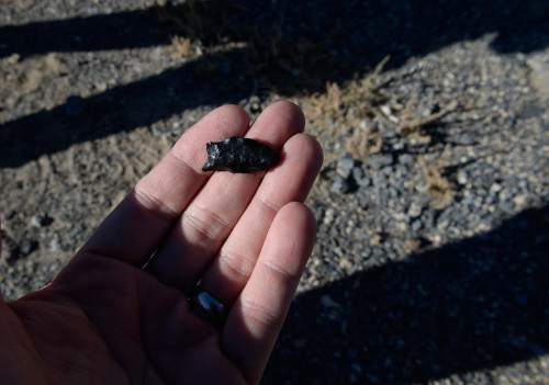 Scott Sommerdorf   |  The Salt Lake Tribune
An arrowhead found in Danger Cave near Wendover, Saturday, November 14, 2015.