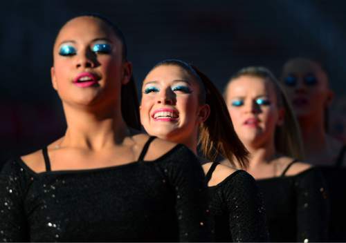 Steve Griffin  |  The Salt Lake Tribune

The Bingham High School drill team perform during half time of the Class 5A football semifinal between Lone Peak and Bingham Rice-Eccles Stadium in Salt Lake City, Friday, November 13, 2015.
