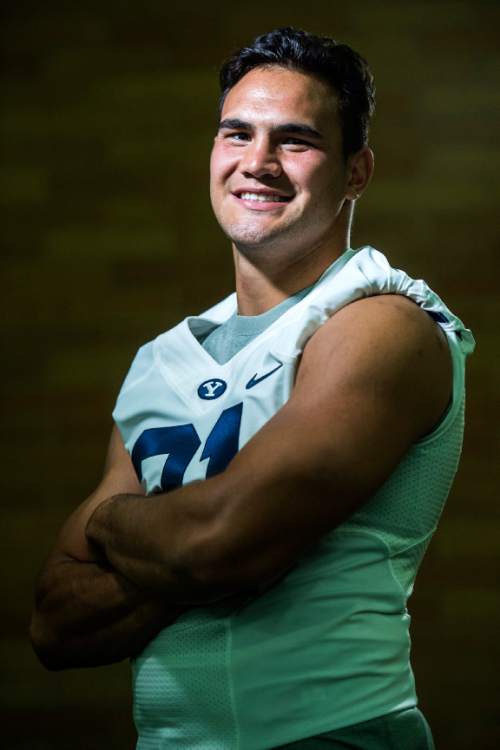 Chris Detrick  |  The Salt Lake Tribune
Brigham Young Cougars linebacker Sae Tautu (31) poses for a portrait Wednesday August 12, 2015.