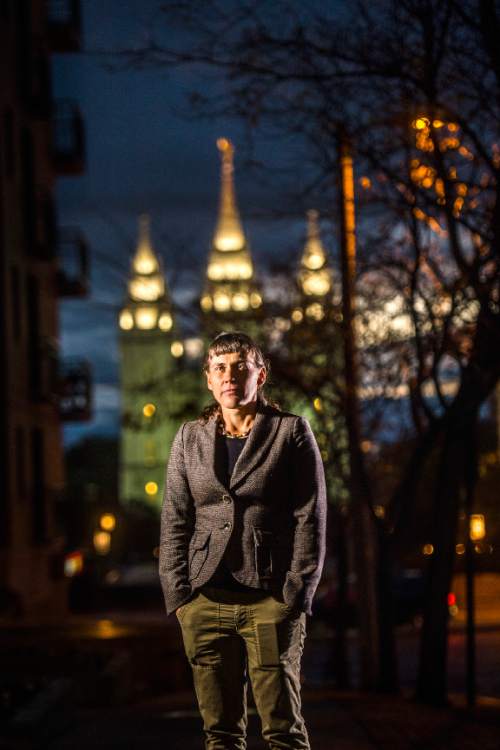 Chris Detrick  |  The Salt Lake Tribune
Utah writer Mette Ivie Harrison poses for a portrait in Salt Lake City on Tuesday, Nov. 10, 2015. Harrison is the author of her second Mormon murder mystery, "His Right Hand."