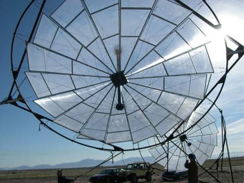 |  Courtesy iaus.com

"Solar trees" at International Automated Systems' demonstration site near Delta