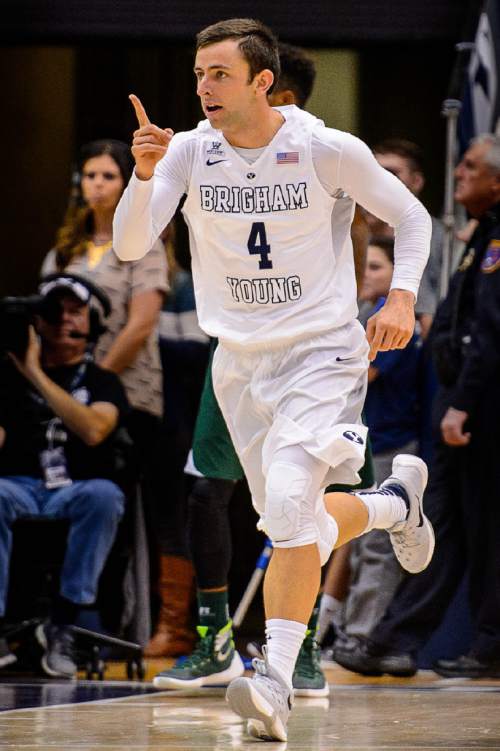 Trent Nelson  |  The Salt Lake Tribune
Brigham Young Cougars guard Nick Emery (4), as BYU hosts Mississippi Valley State, NCAA basketball at the Marriott Center in Provo, Wednesday November 25, 2015.