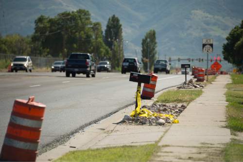 Rick Egan  |  The Salt Lake Tribune
A UHP Trooper was shot in August in a construction zone on Highway 193 near the intersection with Hill Field Road.
