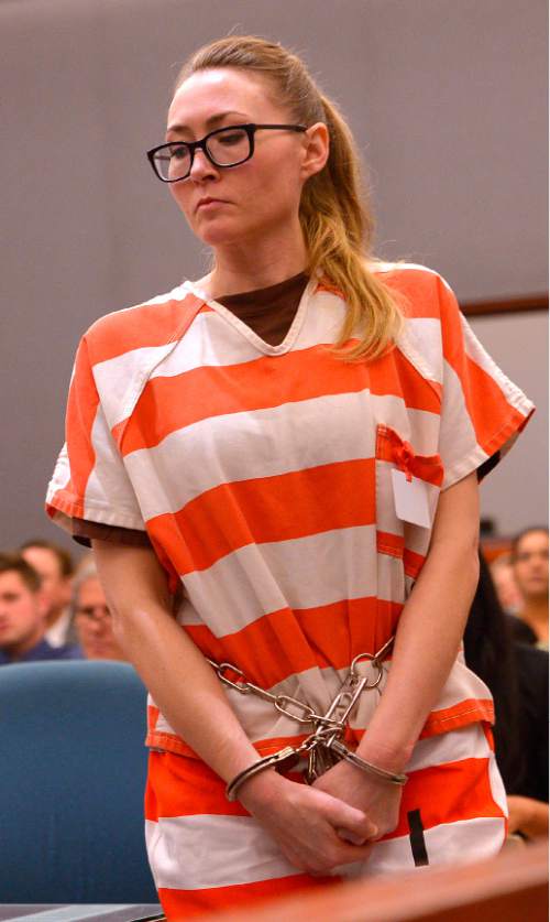 Leah Hogsten  |  The Salt Lake Tribune
Brianne Altice was sentenced to up to 30 years, Thursday, July 9, 2015 in Judge Thomas L. Kay's Second District Courtroom.  Altice, a former Davis High school teacher had sexual relationships with three of her students.