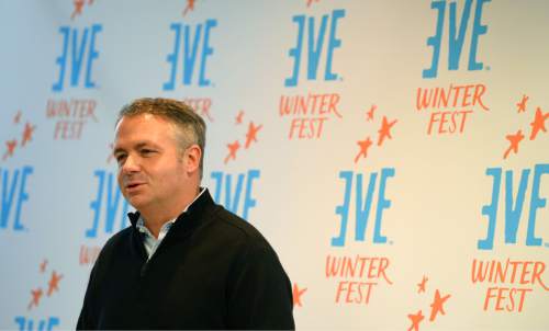 Steve Griffin  |  The Salt Lake Tribune

Salt Lake Downtown Alliance's Jason Mathis announces the details of this year's EVE Winter Fest celebration, which takes place at various locations downtown Dec. 29-31during press conference in Salt Lake City Thursday, December 3, 2015.
