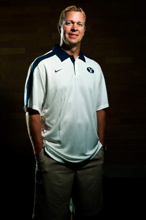 Chris Detrick  |  The Salt Lake Tribune
BYU's Bronco Mendenhall poses for a portrait Thursday August 11, 2011.