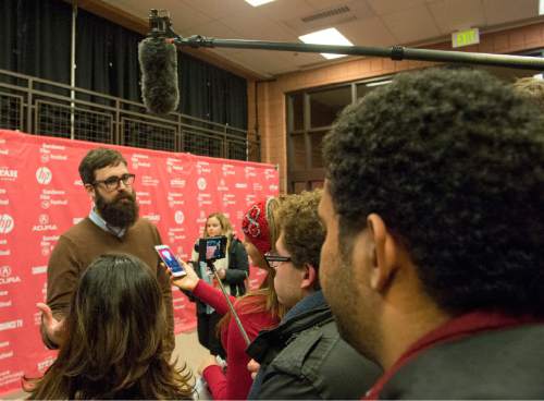 Rick Egan  |  The Salt Lake Tribune

Jared Hess talks to the press at the premiere of "Don Verdean" at Eccles Theater, at the 2015 Sundance Film Festival in Park City, Wednesday, Jan. 28, 2015.