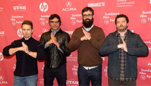 Rick Egan  |  The Salt Lake Tribune

Sam Rockwell, Jemaine Clement, Jared Hess, and Danny McBride pose for photos at the premiere of "Don Verdean" at Eccles Theater, at the 2015 Sundance Film Festival in Park City, Wednesday, Jan. 28, 2015.