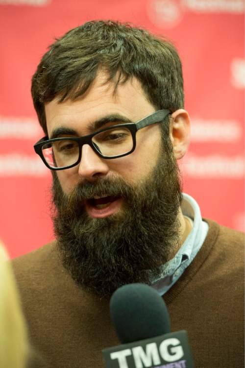 Rick Egan  |  The Salt Lake Tribune

Jared Hess talks to the press at the premiere of "Don Verdean" at Eccles Theater, at the 2015 Sundance Film Festival in Park City, Wednesday, Jan. 28, 2015.