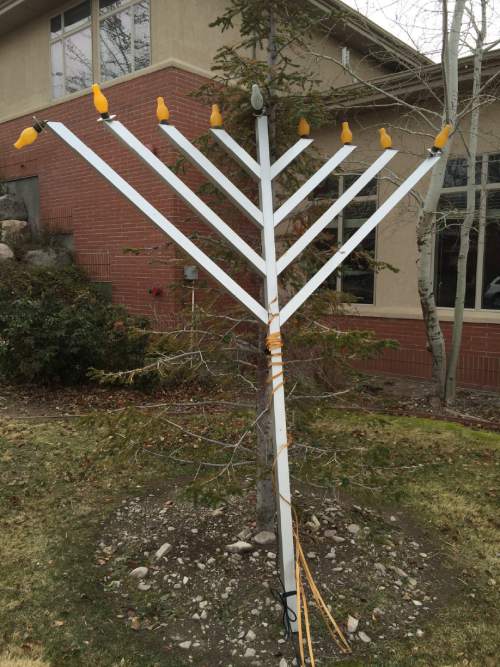 Menorah vandalized outside Salt Lake City synagogue The Salt Lake Tribune