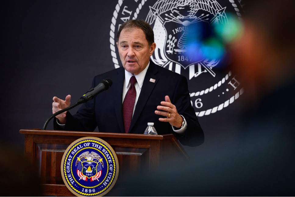 Scott Sommerdorf   |  Tribune file photo
Utah Gov. Gary Herbert introduced his recommendations for the fiscal year 2017 budget at SLCC, Wednesday, December 9, 2015.