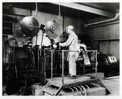 Tribune file photo

The original caption on this 1966 photo says: "Frank Christensen, Park City, operates Thayne Shaft hoist which lifts skiers from bottom of Spiro Tunnel."