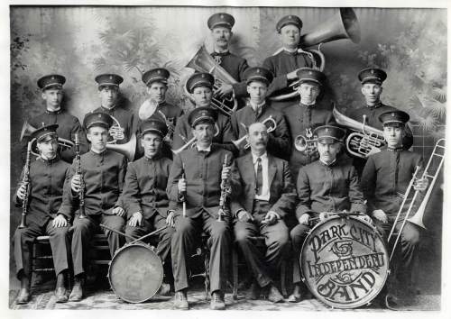 Tribune file photo

Park City Independent Band, 1915. The members of the band were: front row: George Gidley, Bill Blacker, Ray Bircumshaw, Alfred Blacker (leader), Willard Bircumshaw, Joe Marriott, Bill Lewis, middle row, sam Denver, Bert Thomas, Reed Johnson, Wid Bircumshaw, Tom Birbeck, jack Whitla, back row, Joe Kemp and Rex Walton.