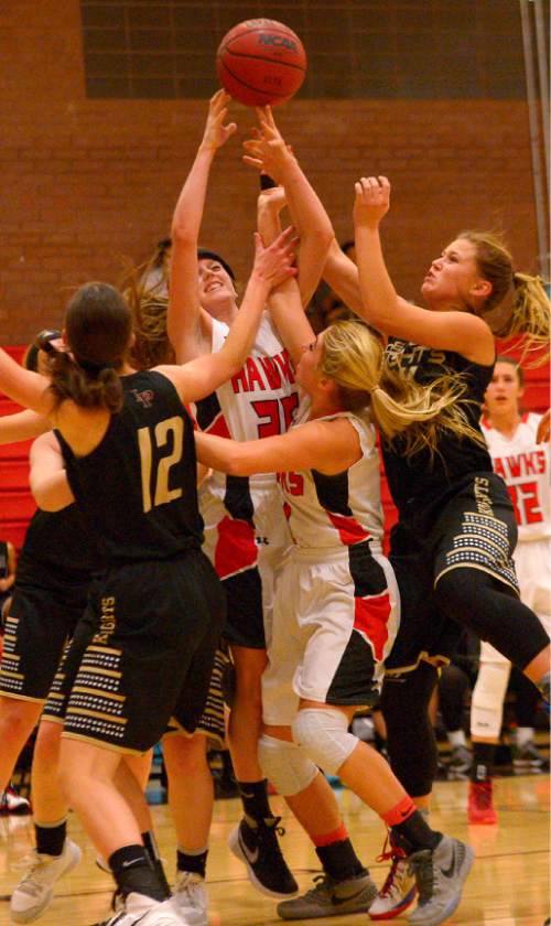 Leah Hogsten  |  The Salt Lake Tribune
Alta High School girls basketball defeated Lone Peak High School, 79-47 Tuesday, December 8, 2015.