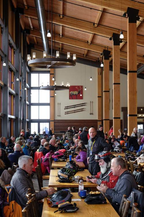 Francisco Kjolseth | The Salt Lake Tribune
Park City serves customers at the new Miners Camp restaurant located next to the new Quicksilver Gondola that connects Park City with The Canyons. A grand opening celebration is scheduled for Friday, Dec. 18, 2015.