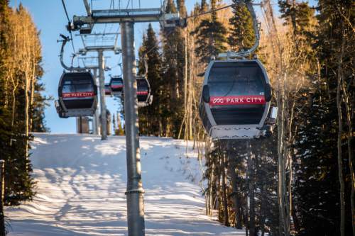 Chris Detrick  |  The Salt Lake Tribune
The Quicksilver Gondola connecting Park City Mountain Resort and Canyons Friday December 18, 2015.