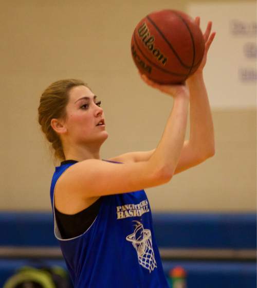 Lynn R. Johnson  | Special to the Tribune

Chesney Campbell, Panguitch girls basketball, shooting free throws during a recent practice.