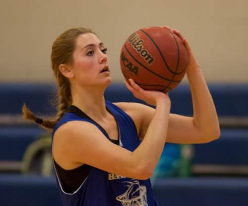 Lynn R. Johnson  | Special to the Tribune

Panguitch girls basketball player Chesney Campbell shooting free throws during a recent practice.