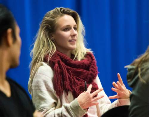 Rick Egan  |  The Salt Lake Tribune

Rebecca Lawrence joins in a discussion in her Humanities in Focus class at the University of Utah, Monday, December 7, 2015.