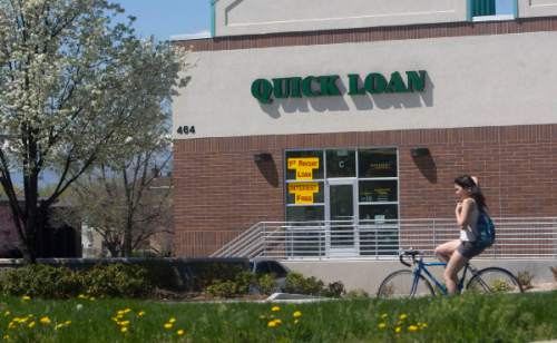 Al Hartmann  |  The Salt Lake Tribune 

Quick Loan, a payday loan lender at 464 S. 600 East in Salt Lake City.  The Salt Lake City Council is contemplating restricting density of the payday loan lenders.