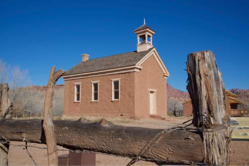 (Lynn R. Johnson / Special to The Salt Lake Tribune - The iconic Grafton School ner Rockville, Utah.  Built by settlers in 1886, the school was immortalized in Butch Cassidy and The Sundance Kid.
