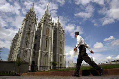 The Salt Lake LDS Temple.
Photo by Francisco Kjolseth/The Salt Lake Tribune 09/30/2004