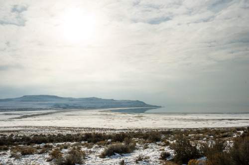 Chris Detrick  |  The Salt Lake Tribune
The Great Salt Lake at Antelope Island Tuesday December 29, 2015.