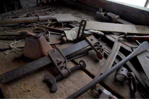 Lynn R. Johnson  |  Special to the Tribune

Antique tools cover a barn's work bench at the historic Fielding Garr Ranch on Antelope Island.