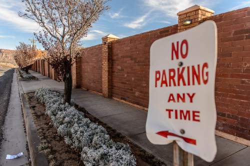 Trent Nelson  |  The Salt Lake Tribune
FLDS leader Lyle Jeffs lives in the large Jeffs compound, known as "the block", in Hildale, Wednesday December 2, 2015. no parking any time