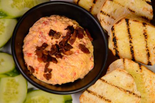 Trent Nelson  |  The Salt Lake Tribune
The House Pimiento Cheese at Porch, a Southern-inspired restaurant located in Daybreak's SoDa Row in South Jordan.