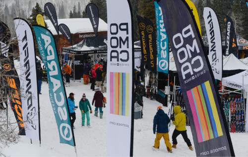 Francisco Kjolseth | The Salt Lake Tribune
The Mountain Demo Day that precedes the opening of the Outdoor Retailer Winter Market trade show kicks off at Solitude Resort in Big Cottonwood Canyon.