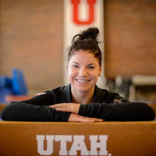 Trent Nelson  |  The Salt Lake Tribune
Utah gymnast Samantha Partyka in Salt Lake City, Thursday January 7, 2016.