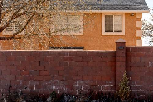 Trent Nelson  |  The Salt Lake Tribune
A home on the northeast corner of the Jeffs compound in Hildale. FLDS leader Lyle Jeffs lives in the large Jeffs compound, known as "the block", in Hildale, Wednesday December 2, 2015.