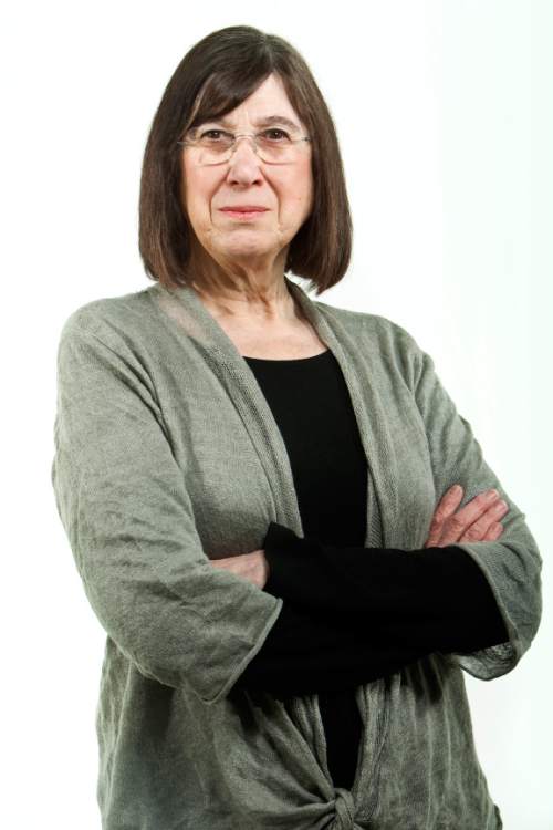 Chris Detrick  |  The Salt Lake Tribune
Eileen Hallet Stone poses for a portrait in the Tribune studio Thursday March 8, 2012.