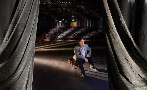 Francisco Kjolseth | The Salt Lake Tribune
Playwright Tim Slover, pictured at the Babcock Theater on the University of Utah campus, has a play about Shakespeare that will be workshopped and read by Pioneer Theatre as part of a play development series.