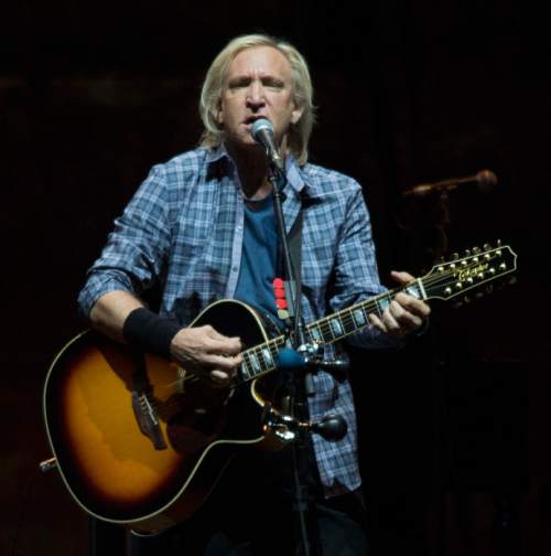 Steve Griffin  |  The Salt Lake Tribune


Joe Walsh performs during the History of the Eagles Tour at EnergySolutions Arena in Salt Lake City, Tuesday, September 2, 2014.