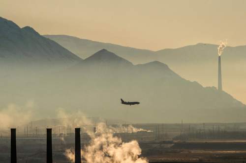 Chris Detrick  |  The Salt Lake Tribune
A pollution inversion over the Salt Lake Valley Tuesday December 1, 2015.