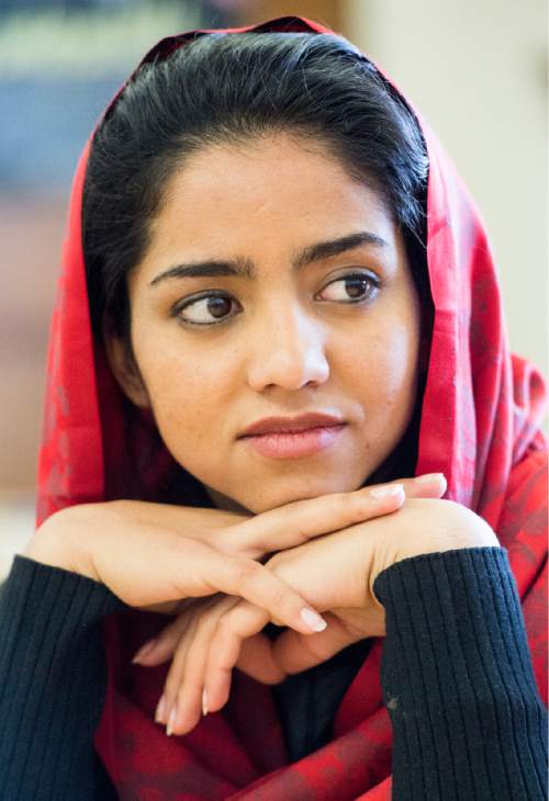 Rick Egan  |  The Salt Lake Tribune

Sonita Alizadeh smiles during discussion in class at Wasatch Academy in Mount Pleasant.
