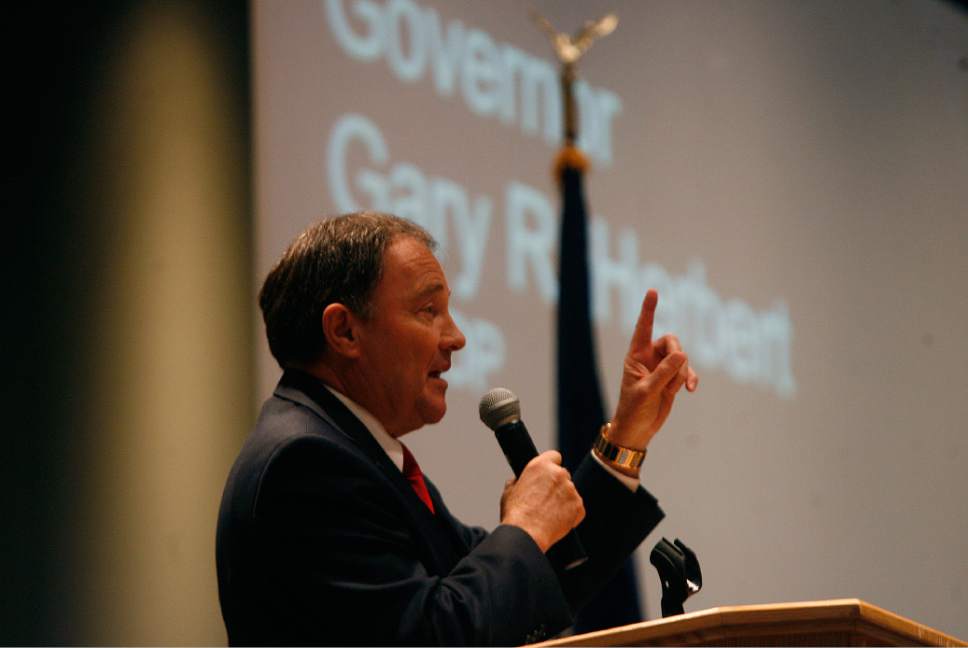 Scott Sommerdorf   |   Tribune file photo
Utah Gov. Gary Herbert took some heat for his "que pasa" remark while discussing a proposal to legalize medical marijuana. Some Latino members of the Legislature said they were offended.