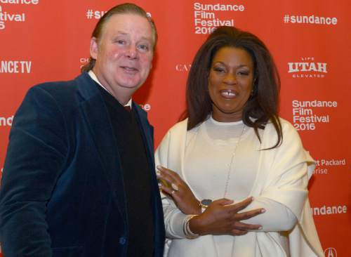 Leah Hogsten  |  The Salt Lake Tribune
Joel Murray and Lorraine Toussaint arrive for the premiere screening of "Sophie and the Rising Sun" during the Sundance Film Festival at Rose Wagner Theatre in Salt Lake City, January 22, 2016.