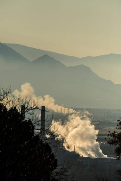Chris Detrick  |  The Salt Lake Tribune
A pollution inversion over the Salt Lake Valley Tuesday December 1, 2015.
