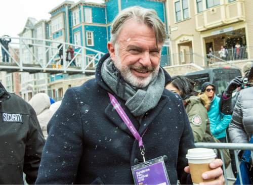 Chris Detrick  |  The Salt Lake Tribune
Sam Neill walks up Main Street during the Sundance Film Festival in Park City on Saturday, Jan.  23, 2016.