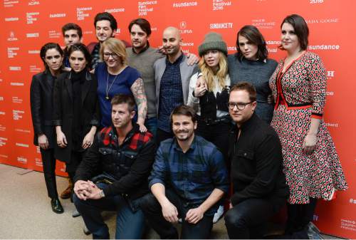 Francisco Kjolseth | The Salt Lake Tribune
Cast and producers of "The Intervention," which premiered Tuesday, Jan. 26, at the 2016 Sundance Film Festival in Park City.